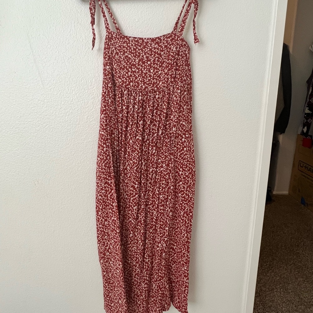 Floral red sundress